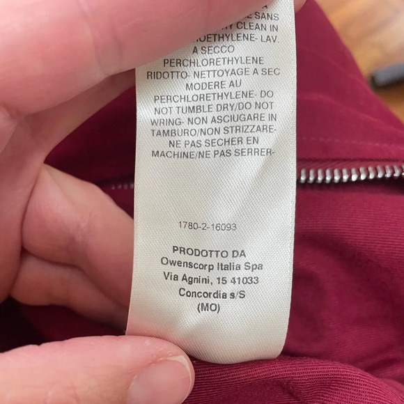 Rick Owens DRK SHDW  Tuta Maroon Cotton Twill Jumpsuit, Size XS - Picture 16 of 16